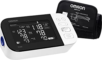 Omron Blood Pressure Monitor Series 10 Premium Upper Arm Cuff, Digital Bluetooth, Stores 200 Readings for Two Users (100 readings each)