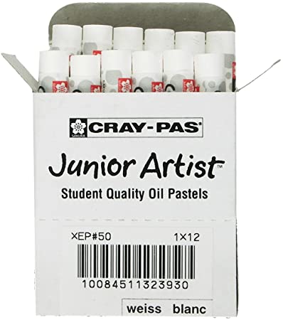 Sakura XEP-050 12-Piece Cray-Pas Junior Artist Oil Pastel Set, White