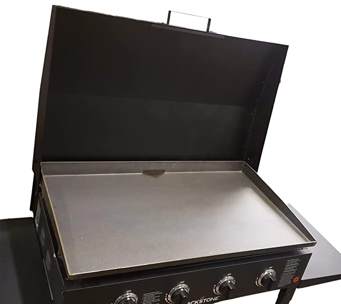 Backyard Life Gear Hinged Lid for 36 inch Blackstone Griddle with Rear Grease Collection - Black