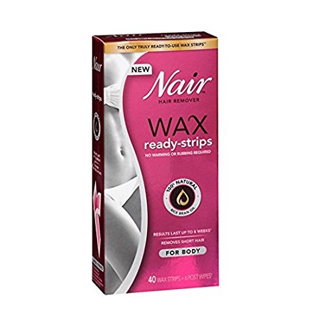 Nair Hair Remover Wax Ready- Strips 40 Count Legs/Body