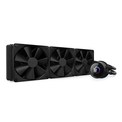 NZXT Kraken 360 - RL-KN360-B1-360mm AIO CPU Liquid Cooler - Customizable 1.54" Square LCD Display for Images, Performance Metrics and More - High-Performance Pump - 3 x F120P Fans - Black