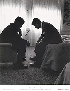 Art Poster Print - John F. Kennedy & Robert Kennedy - Artist: Hank Walker - Poster Size: 22 X 28 inches
