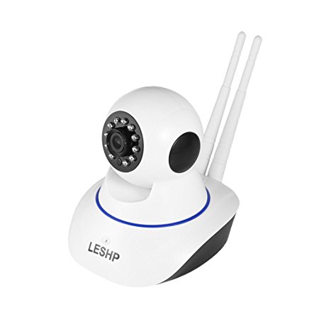 WiFi IP Camera, LESHP 1280 x 720P Wireless Home Security CCTV Surveillance Camera Night Vision Baby Pet Video Monitor Network Infrared Detection with Two Way Audio HD Video P2P