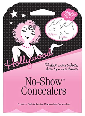 Hollywood No-Shows Disposable Nipple Concealers 5 Disposable Pairs