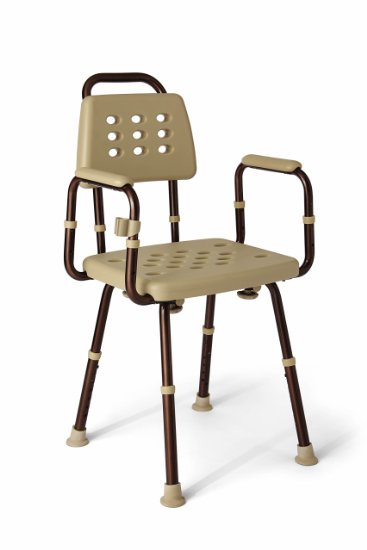 Medline Elements Shower Chair with Back Microban