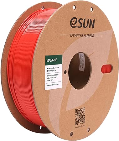 eSUN PLA HS High Speed PLA Filament 1.75mm, 3D Printer Filament Fast Print High Flow Speedy PLA, Dimensional Accuracy  /- 0.03mm, 1KG Spool (2.2 LBS) 3D Printing Filament for 3D Printers,Red