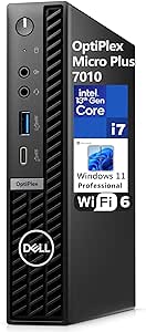 Dell OptiPlex Micro Plus 7000 7010 MFF Micro Form Factor 1.2L Business Desktop Computer, 13th Gen Intel 16 Cores i7-13700 up to 5.1GHz, 32GB DDR5 RAM, 1TB PCIe SSD, WiFi 6, Bluetooth, Windows 11 Pro