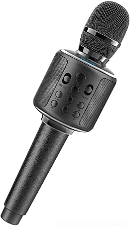 Wireless Karaoke Microphone, BLAVOR Bluetooth Microphone With Dual Sing, Best Christmas Birthday Gifts for Men Women Karaoke Machine for Kids Adults Portable Leather Rechargeable Handheld Mic