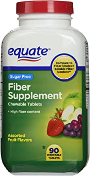 Equate - Fiber Supplement, 90 Chewable Tablets (Compare to Fiber Choice)