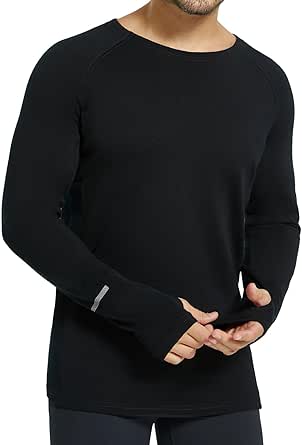 BALEAF Men's 100% Merino Wool Base Layer Thermal Undershirt Winter Ski Cycling