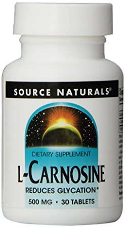 SOURCE NATURALS L-Carnosine 500 Mg Tablet, 30 Count