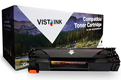 Vista Ink Compatible Canon Cartridge 128 CRG-128 High Yield Toner Powder Cartridge - 2,100 Page Yield Black Toner Replacement for Canon Printers - Ideal for Black and White Printing - 1 Pack