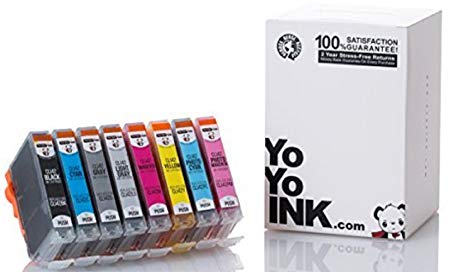 YoYoInk Compatible Ink Cartridge for Canon Pixma Pro-100 Pro100 (8 Pack All Colors)