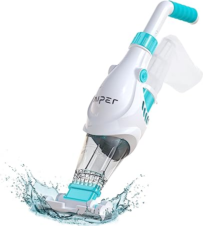 (2023 Upgraded) AIPER Cordless Pool Vacuum, Handheld Rechargeable Pool Cleaner for Deep Cleaning, Runs up to 60 Min, Battery Pool Vacuum for Above In-ground Pools, Spas, Hot Tubs, Pools of Waterfall