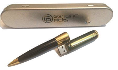 Elegant Ballpoint Pen Flash Drive USB 16GB, Fancy Pen Gift Box. Grade A Quality. USB Pen. Ballpoint Pens Luxury. Gift Ideas. (16GB, Black & Golden)