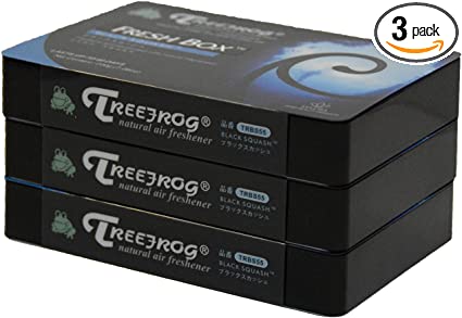 Treefrog Xtreme Fresh Air Freshener Black Squash Scent 3 Packs