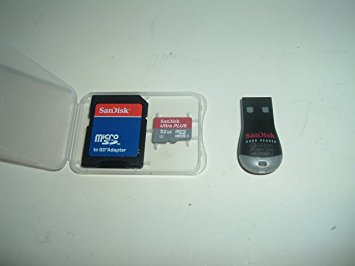 Sandisk 32GB MicroSDHC Micro SD Card with MicroSD to SD adapter & Mobilemate Reader