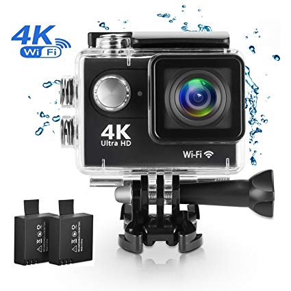 Action Camera 4K Wi-Fi 16MP Full HD 1080P Waterproof Cam with SONY Sensor Waterproof up to 30m