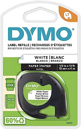 Dymo Paper Letratag Tape, 12-Inch X 13-Feet