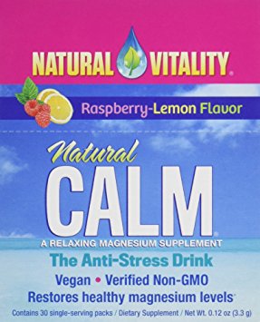 Natural Vitality Natural Calm Packets Diet Supplement, Raspberry Lemon, 30 Count