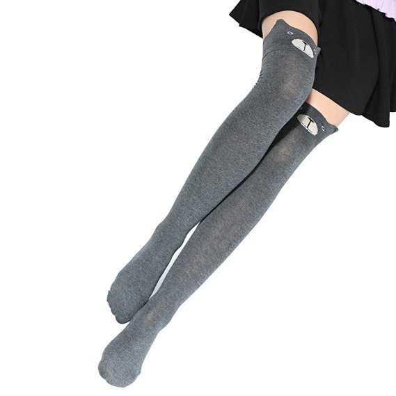 Dare Color Cute Animal Pattern Thigh Stockings Over Knee High Socks