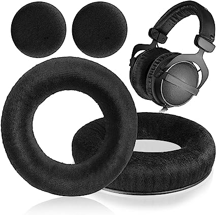 DT990 DT770 Ear Pads - Replacement Ear Cushion Pads Earpad Compatible with beyerdynamic DT990 / DT880 / DT770 PRO Headphones (Black)
