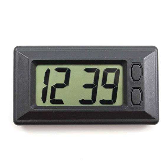 TOOGOO(R) Ultra-thin LCD Digital Display Vehicle Car Dashboard Clock with Calendar Cool