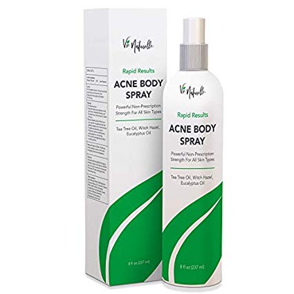 Acne Treatment Body Spray with Tea Tree Oil and Salicylic Acid for Men, Women, and Teens - Powerful Non-Prescription Strength Exfoliating Spray for All Skin Types - 2.5% Benzoyl Peroxide