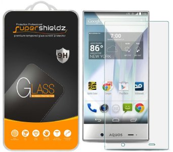 Sharp Aquos Crystal Tempered Glass Screen Protector, Supershieldz® Ballistics Glass 0.3mm 9H Hardness Featuring Anti-Scratch, Anti-Fingerprint, Bubble Free -Crystal Clear - Retail Packaging