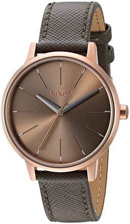 Nixon Women's A1082214-00 Kensington Grey Watch With Leather Band