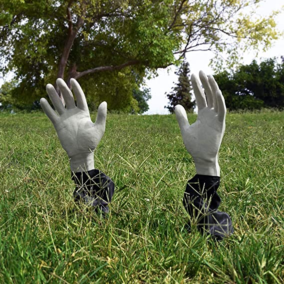 Kangaroo Lawn Zombie Hands; Scary Halloween Decorations