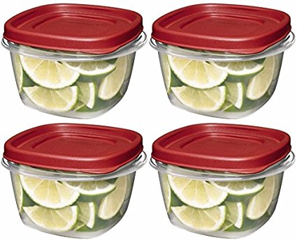 Rubbermaid Easy Find Lids Square 2-Cup Food Storage Container (Pack of 4)