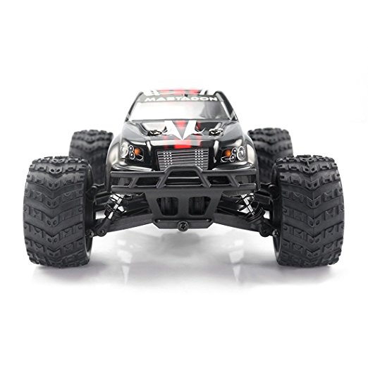 Himoto E18MT RC Brushed Motor Racing Monster Truck 1/18 Scale 2.4G 4WD Electric Power Off Road Buggy Car with 40 km/h  High Speed, Red