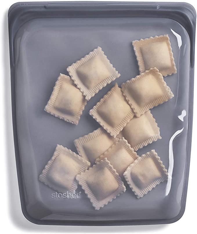 Stasher Platinum Silicone Food Grade Reusable Storage Bag, Ash (1/2 Gallon) | Reduce Single-Use Plastic | Cook, Store, Sous Vide, or Freeze | Leakproof, Dishwasher-Safe, Eco-Friendly | 64.2 Oz