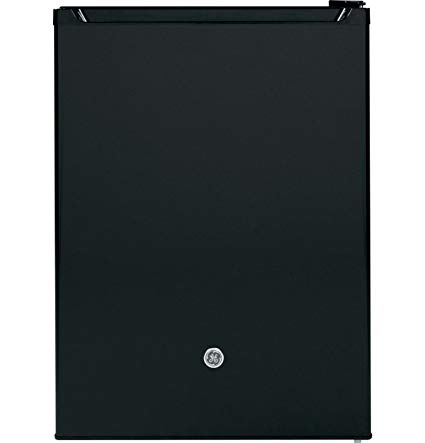 GE GCE06GGHBB Spacemaker 5.6 Cu. Ft. Compact Free-Standing Refrigerator, Black On Black, Reversible Door Swing