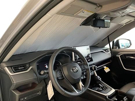 HeatShield, The Original Windshield Sun Shade, Custom-Fit for Toyota RAV4 Hybrid SUV 2019, 2020, 2021, 2022, 2023, 2024 Silver Series