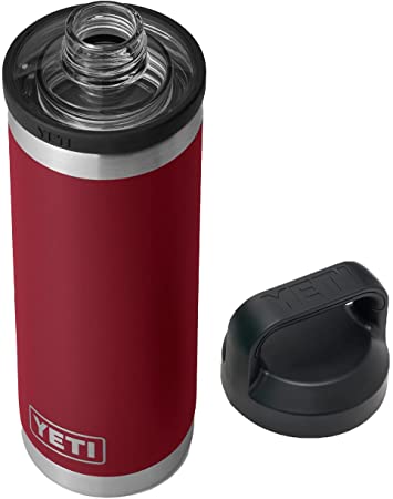 YETI Rambler 18 oz Bottle, Vacuum Insulated, Stainless Steel with Chug Cap, Harvest Red