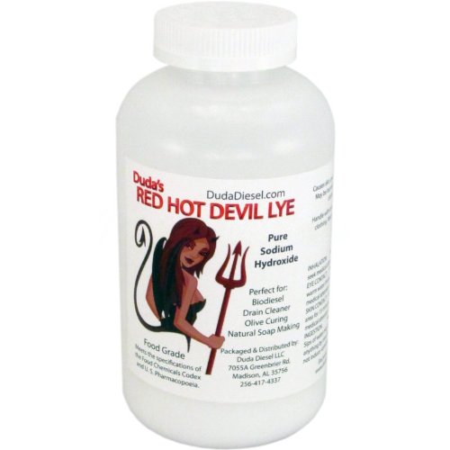 2 lb Red Hot Devil Lye Sodium Hydroxide Meets Food Chemical Codex High Grade Caustic Soda Beads