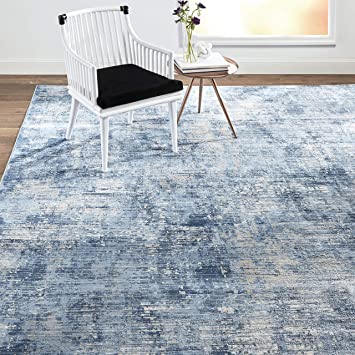 Home Dynamix Melrose Lorenzo Area Rug, 6'6"x9'6" Rectangle, Blue/Gray