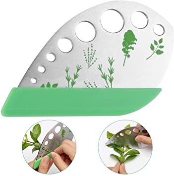 Herb Stripper 9 Holes,Stainless Steel Herb Stripping Tool Kitchen Herb Peeler for Kale, Collard Greens, Basil Thyme, Rosemary by CoiTek