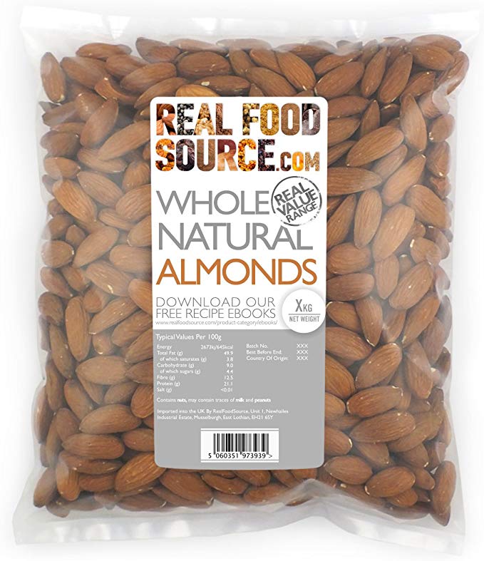 RealFoodSource Almonds, Whole & Natural (2kg)