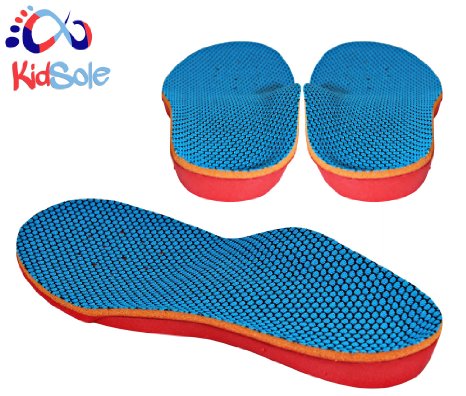 New Bouncy & Sturdy Technology Insole by Kidsole. For Active Kid's With Sensitive Feet Who Need Arch Support (Kid's Size 2-5 (23 CM))