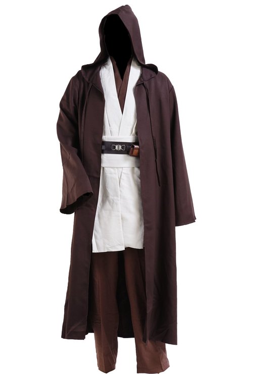 Fashion Costumes Men's Star Wars Jedi Robe Costume -Brown with White Version