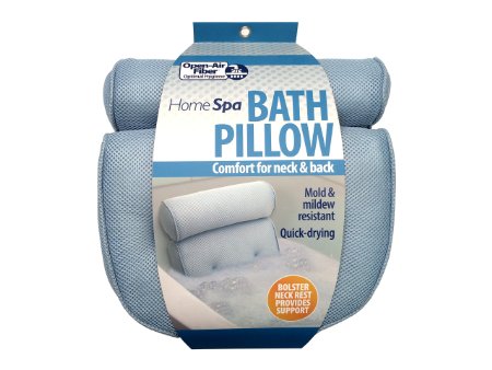Soft Bath Spa Pillow Comfort Neck and Back Open Air Fiber Pillow air and moisture flows through the OPEN-AIR FIBER Provides Healthy Relaxation in the Bathtub without the Odor of Foam Pillows