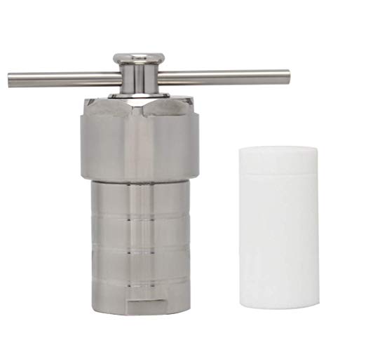 BAOSHISHAN 50ml Hydrothermal Synthesis Autoclave Reactor in 220℃ 3Mpa with PTFE Liner Teflon Vessel Acid and Alkali Resistance 25/50/100/150/200/250/300/500ml (50ml)