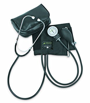Veridian 01-5501 Self-taking Home Blood Pressure Kit With Attached Stethoscope, Latex Free, Adult