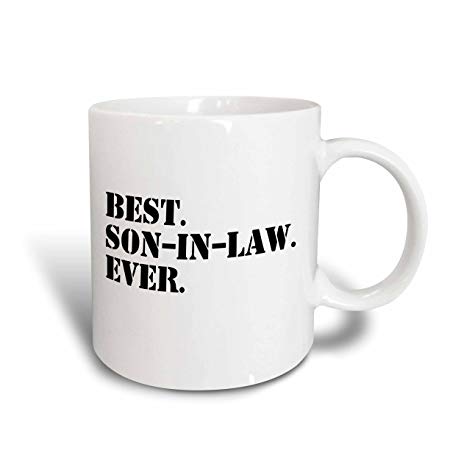 3dRose 151541_5"Best Son Ever-Fun in-Law Family and Relative Gifts" Mug 11 oz Red