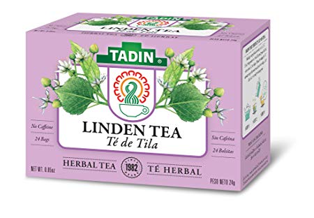 Tadin Herb & Tea Co. Linden Herbal Tea, Caffeine Free, 24 Tea Bags, Pack of 6