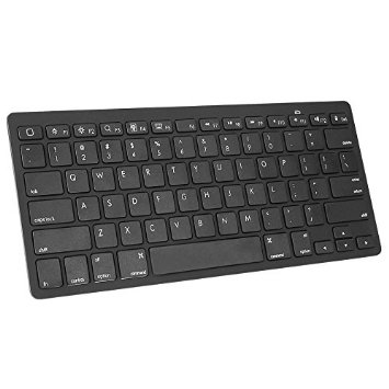 OMOTON Ultra-Slim Bluetooth Keyboard for Apple iPad Air 321 iPad Pro iPad Mini 4321 iPad 4 3 2 iPhone 66S iPhone 6 plus and other Bluetooth Enabled Devices For Apple Black