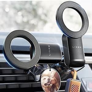 LISEN Fits MagSafe Car Mount - [30 Super Magnets] Magnetic Car Phone Mount, Air Vent Cell Phone Holder Clip, Automobile Car Phone Hold for iPhone 15 14 13 12 Pro Max Plus